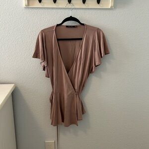 Doe & Rae Wrap Tie Shirt